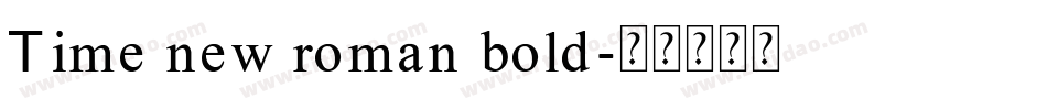 Time new roman bold字体转换